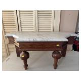 Victorian Eastlake Style Marble Top Table