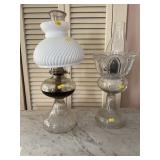 Antique Glass Oil Lamps