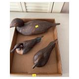 Carved Wooden Duck Figures