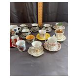 Assorted Vintage Demitasse Cups And Saucers