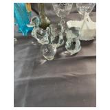 Glassware and Figural Assortment