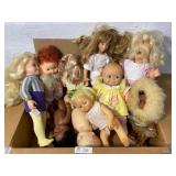 Box of assorted Dolls