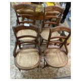 4 Walnut Cane Bottom Chair