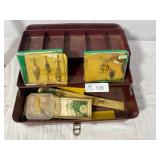 Vintage Liberty Tackle Box w/some misc Tackle