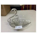 Set of Tiffin Glass Swans