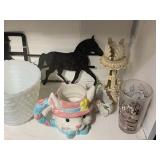 Candle Holders, Horse and Buggy
