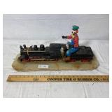 Ron Lee Clown Train on Marble Slab (dmg)