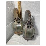 Pair Outdoor Wall Lamps