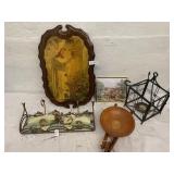 Jesus Clock, Coca-Cola Print, Glass Shelf, misc