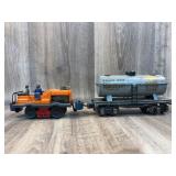 Lionel Sunoco oil car and track inspector car