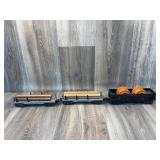 2 Lionel 6411 log carriers, Lehigh Valley gravel c