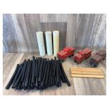 Pair of Lionel 477618 cabooses, 1 Lionel 6257 cabo