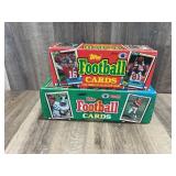 Qty 2 Topps Football Cards Sets, 1990, 1991, opene