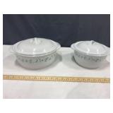 Correll Casserole Dishes  1.5 qt & 2.5 qt