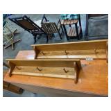 Solid Oak Shelves w Plate slot  36' (2)