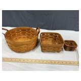 3 Longaberger Baskets