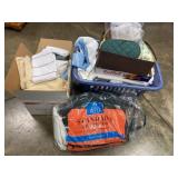 2 Boxes of Towels, and Cloth Grocery Bags