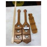 Solid Oak Hanging Wall Shelves (3)