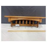 Solid Oak Shelve w Plate slot  24'