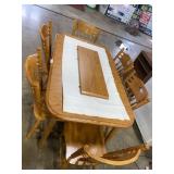 Oak Dining Room Laminate Top Table 48'x 36' w 6