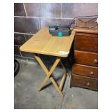 Wood TV Tray, 4 Drawer , Flashlight & Lamp