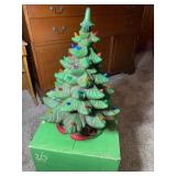 18' Lighted Ceramic X-Mas Tree
