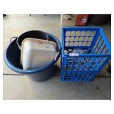 Tub, 5 Gal Buckets, 2 Crates