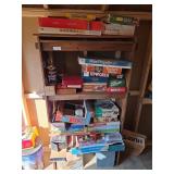 Shelf w Games  Erector,