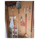 Wall & Floor: Broom, Shovels, Buckets, Planters