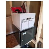 Box of Playbills & Metal Cupboard