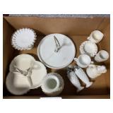 White Hobnail Milk Glass