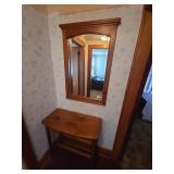 Hall Table 30'x15'x30'H  w Mirror 23.5'x36'H