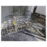 Patio Couch w Plant Stands & Small Table