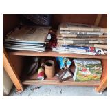 2 Shelves Newspapers, Political Bumper Stickers