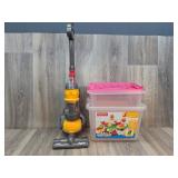 Dyson Toy Vacuum & 2- Storage Tubs