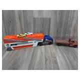 Hot Wheels Car Carrier, Structo Die Cast Stake Tru