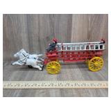 Cast Iron Horse Drawn Fire Ladder Wagon