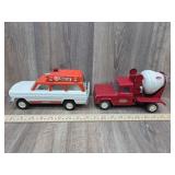 Tonka Ambulance & Concrete Truck