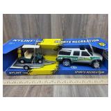 Nylint Truck & Golf Cart on Trailer