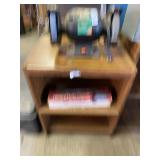 6in Bench Grinder with wooden shelf, heavy duty cl