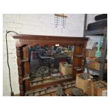 Mirror, Desk and chair - no contents on desk