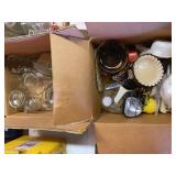 2 Boxes of Kitchen Utensils, Pyrex Measuring Cup