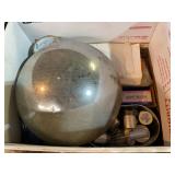 Box of Floopy Discs, pans, misc.