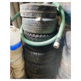 Stack of Tires includes 4 good truck tires