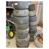 Stack of Mower Tires