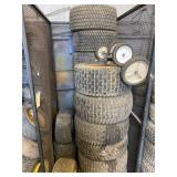 Stack of Mower Tires and Wheels