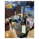 Black and Decker drill stand, 2 Electric Drills