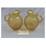 Anchor Hocking Honey Gold Lido Milano Pitchers