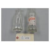 1916 Vess Soda Bottle & Vintage Coke Bottle
