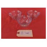 Vintage Anchor Hocking Bubble Blue Glass Cups